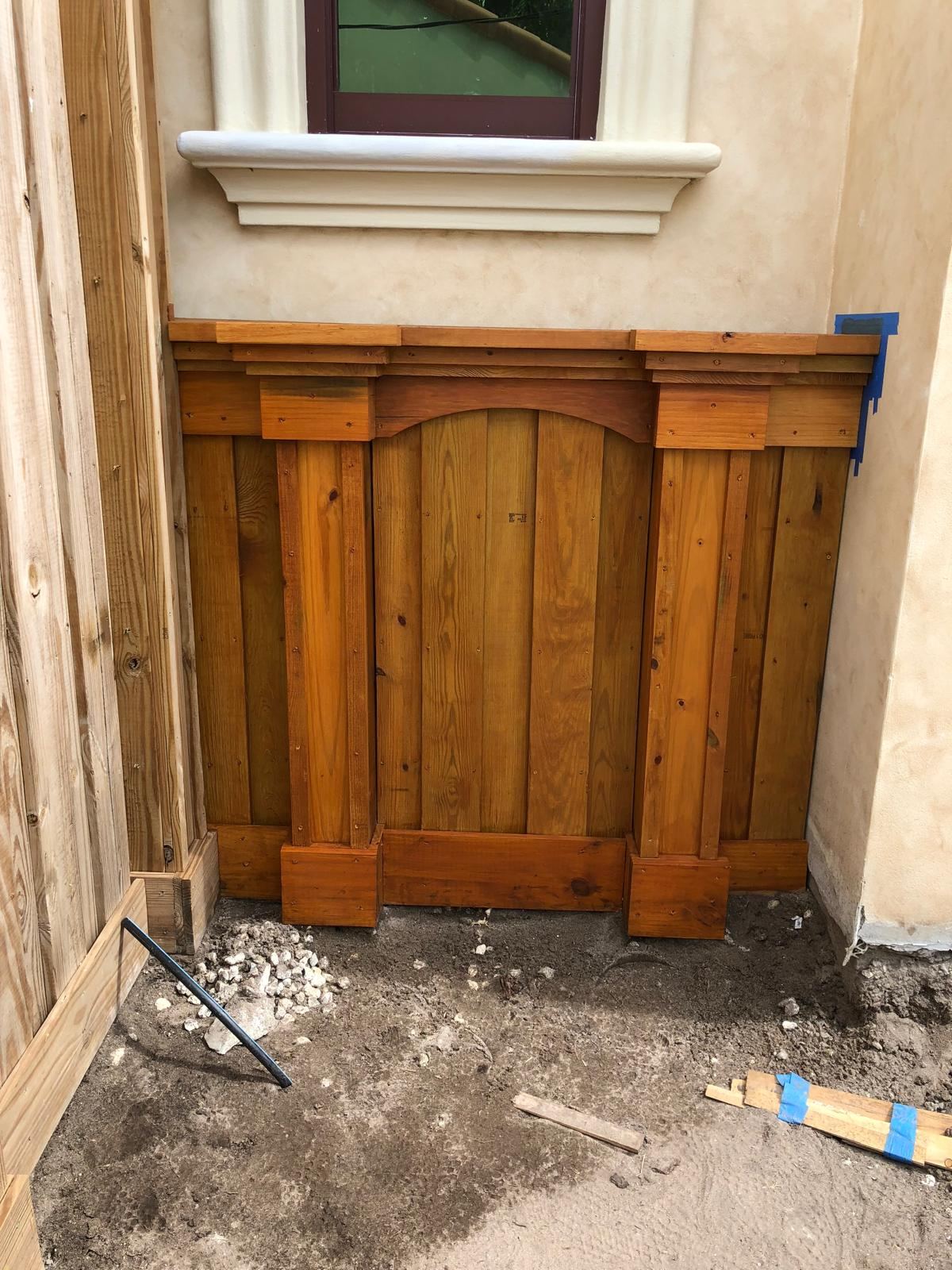 Custom wood enclosure stained
